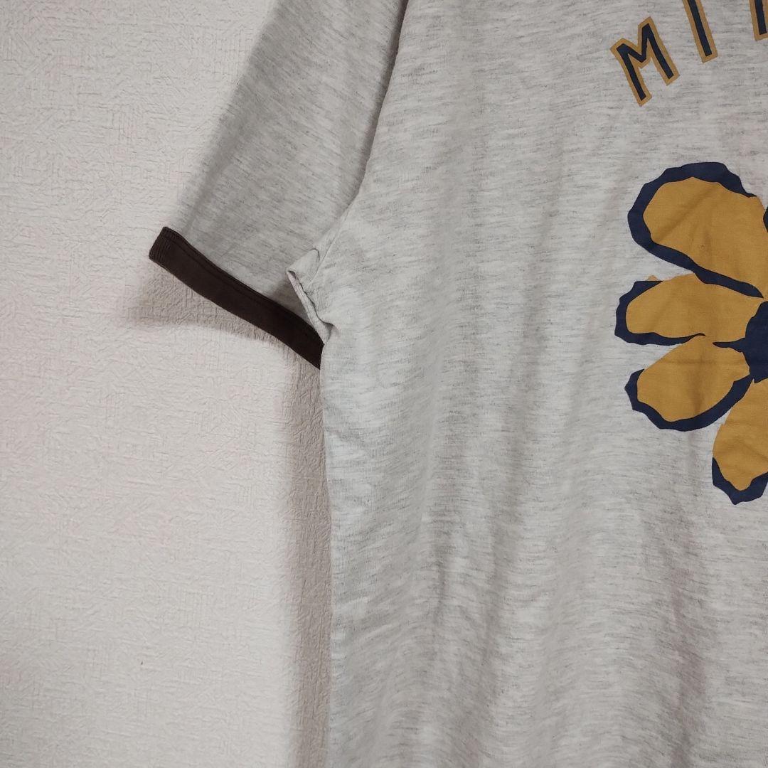 【MONO-MARTモノマート】 花柄プリント Tシャツ 半袖 グレー Fサイズ 3