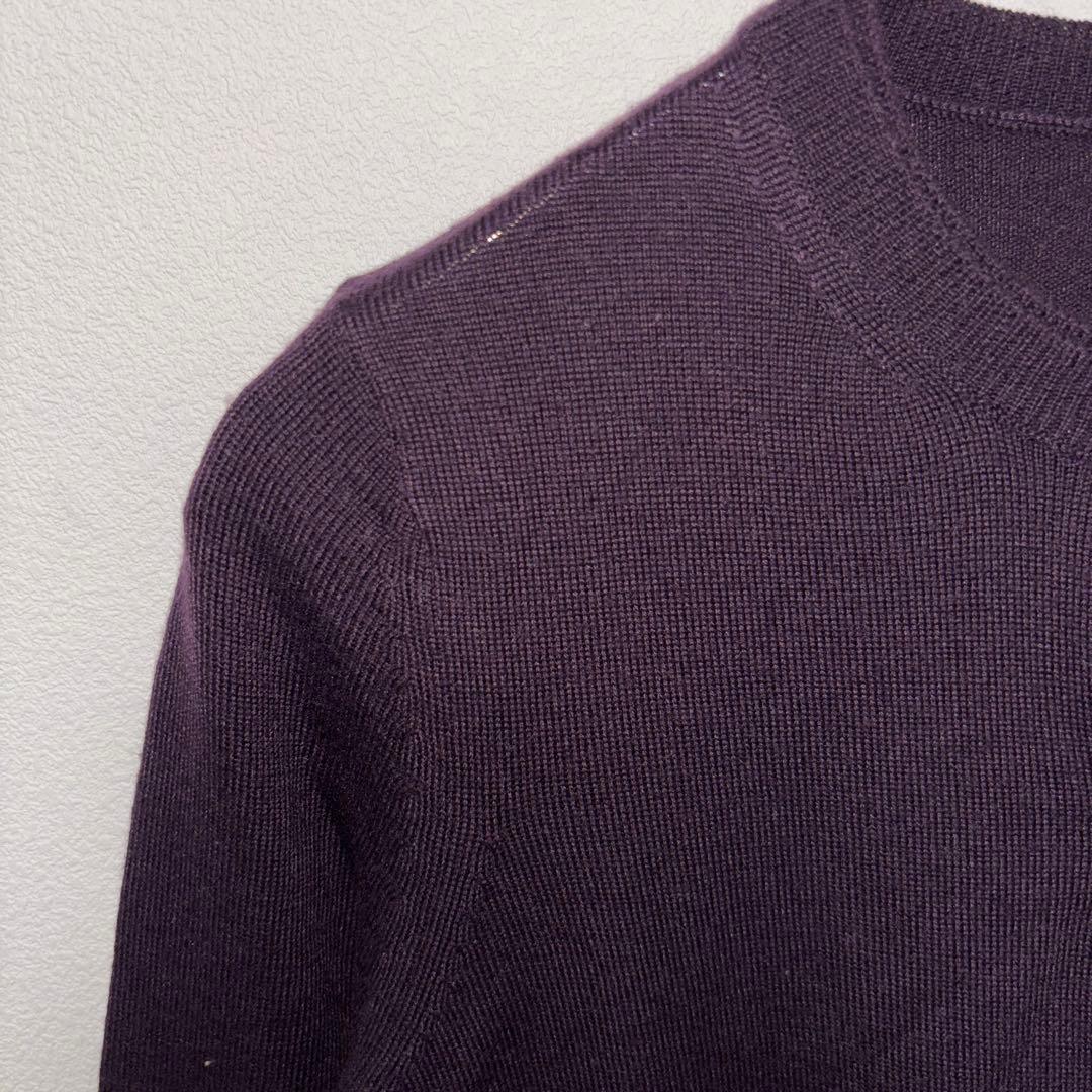COMME CA ISM パープル カーディガン S シンプルd685 4