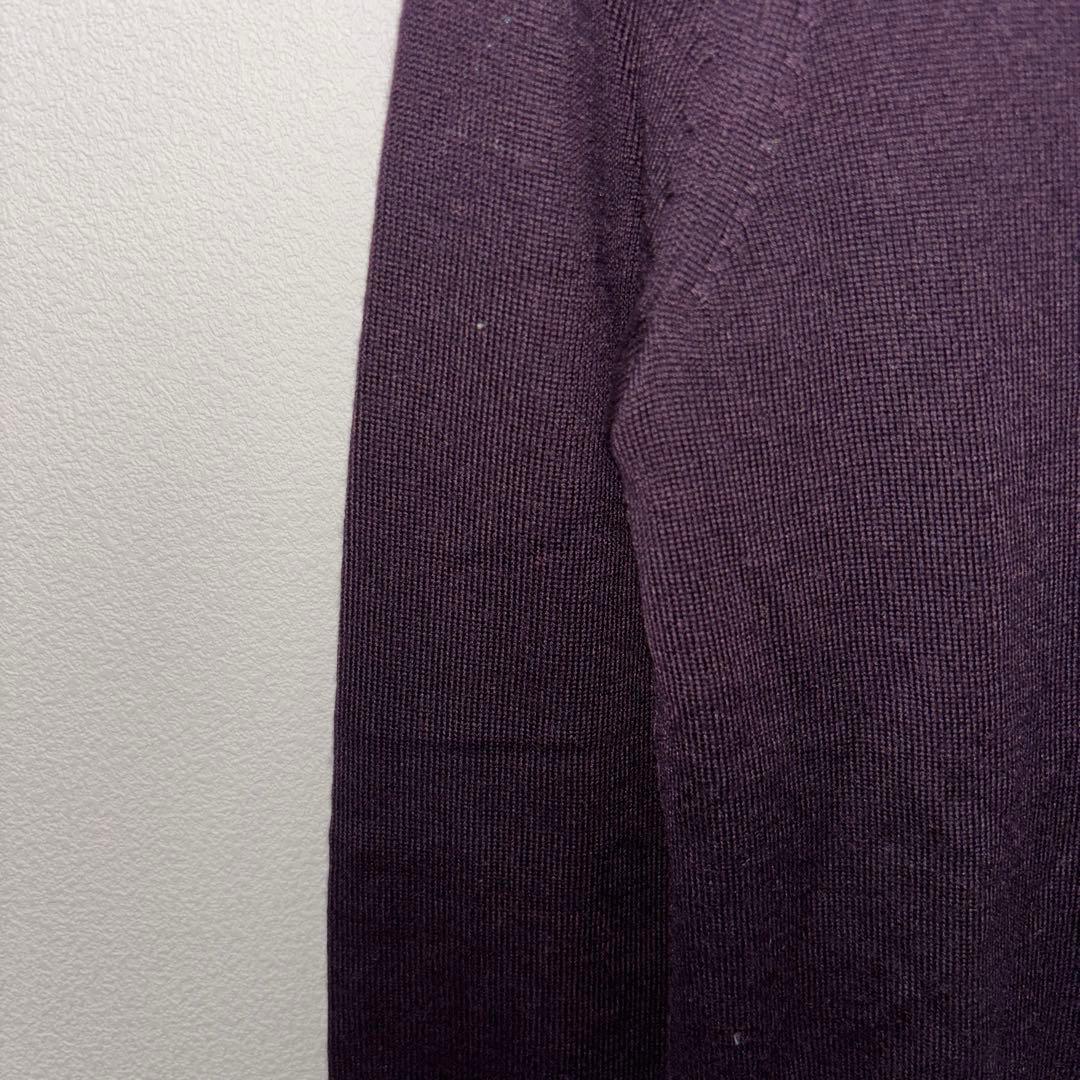 COMME CA ISM パープル カーディガン S シンプルd685 5