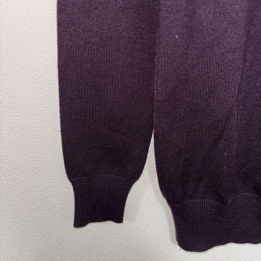 COMME CA ISM パープル カーディガン S シンプルd685 6