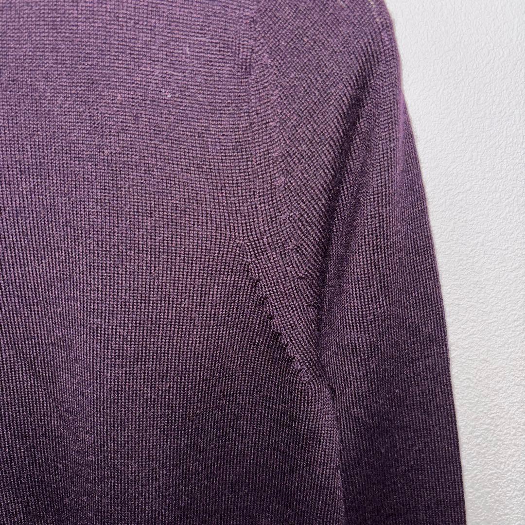 COMME CA ISM パープル カーディガン S シンプルd685 8