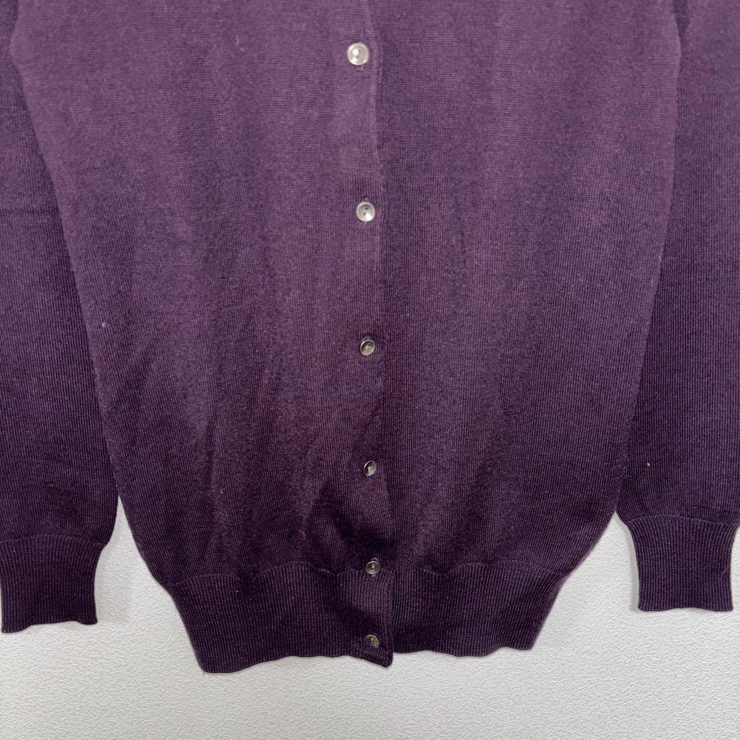 COMME CA ISM パープル カーディガン S シンプルd685 10