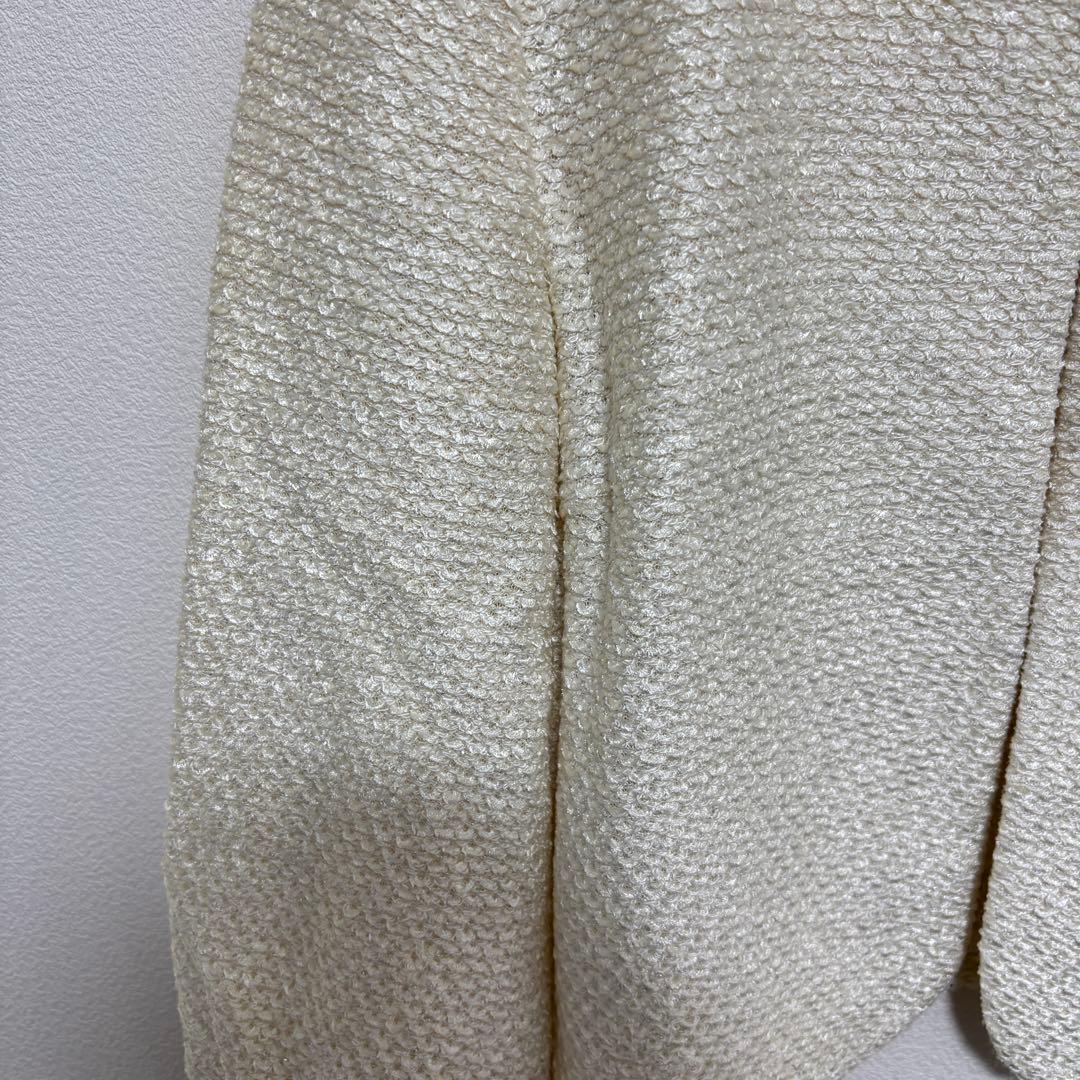 PASSIONE ノーカラーレースジャケット M 38 アイボリー日本製d681 5