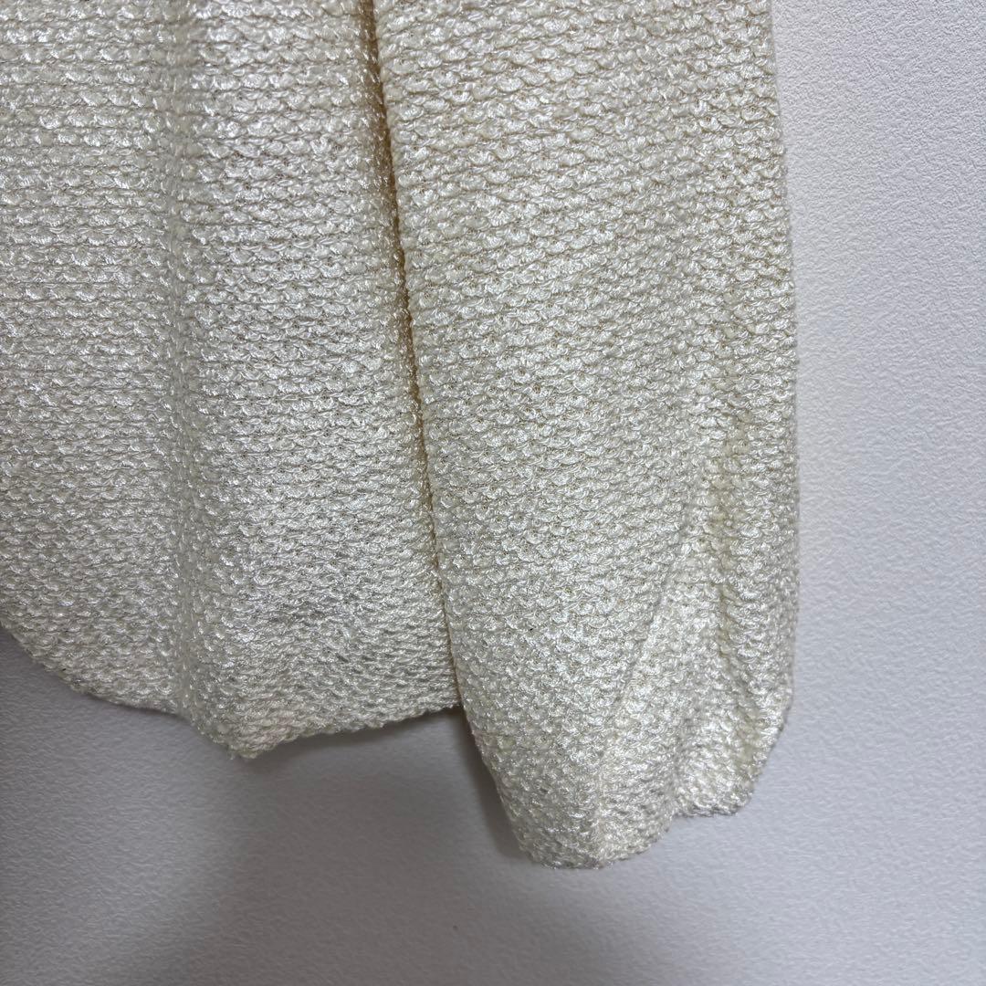 PASSIONE ノーカラーレースジャケット M 38 アイボリー日本製d681 9