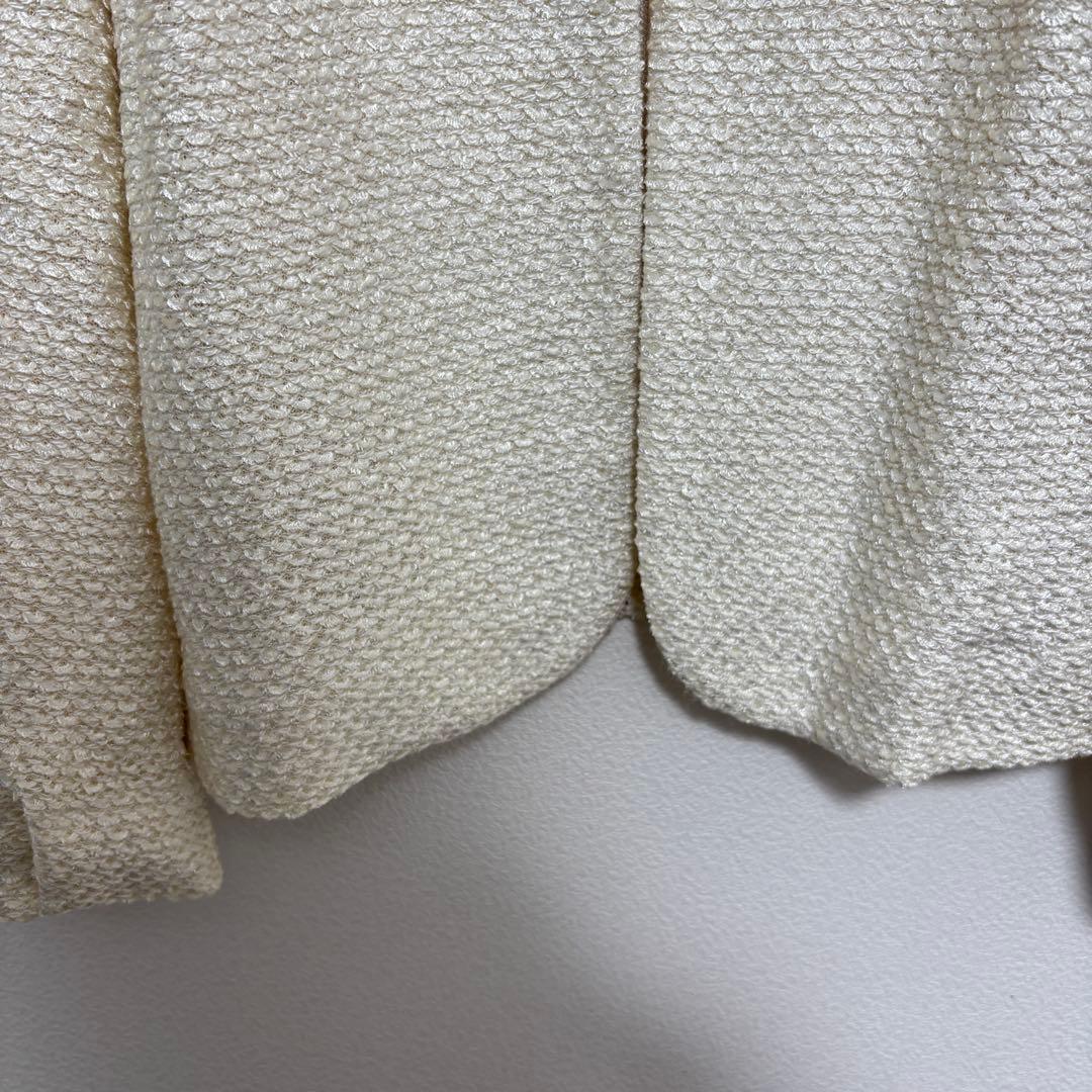 PASSIONE ノーカラーレースジャケット M 38 アイボリー日本製d681 10