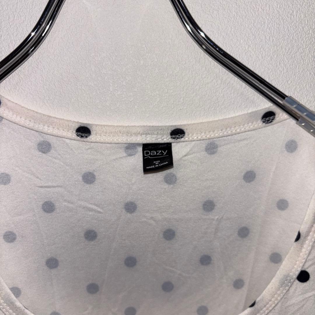 Dazy ドット柄 長袖シャツ MサイズロンT生地やわらかめd767 3