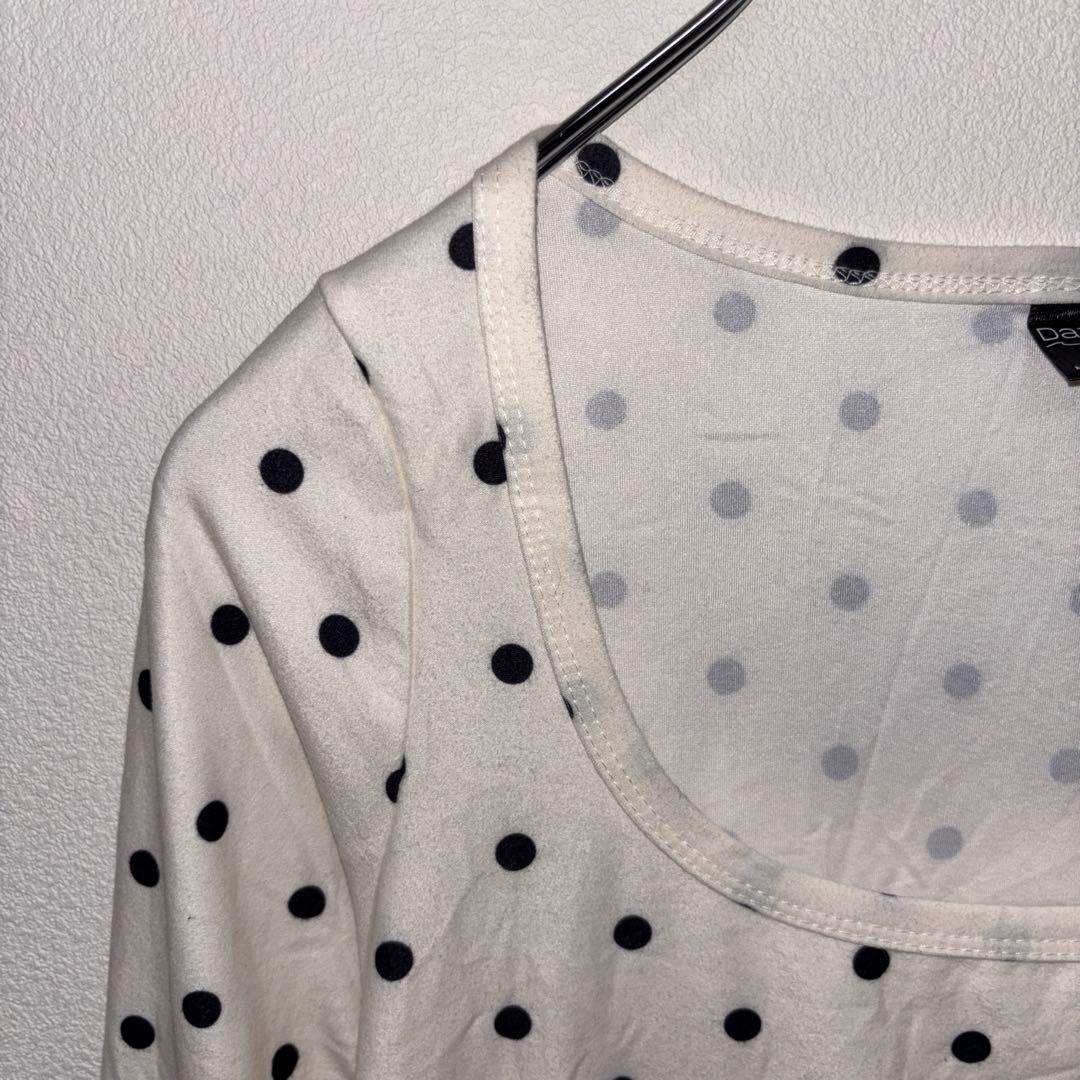 Dazy ドット柄 長袖シャツ MサイズロンT生地やわらかめd767 4
