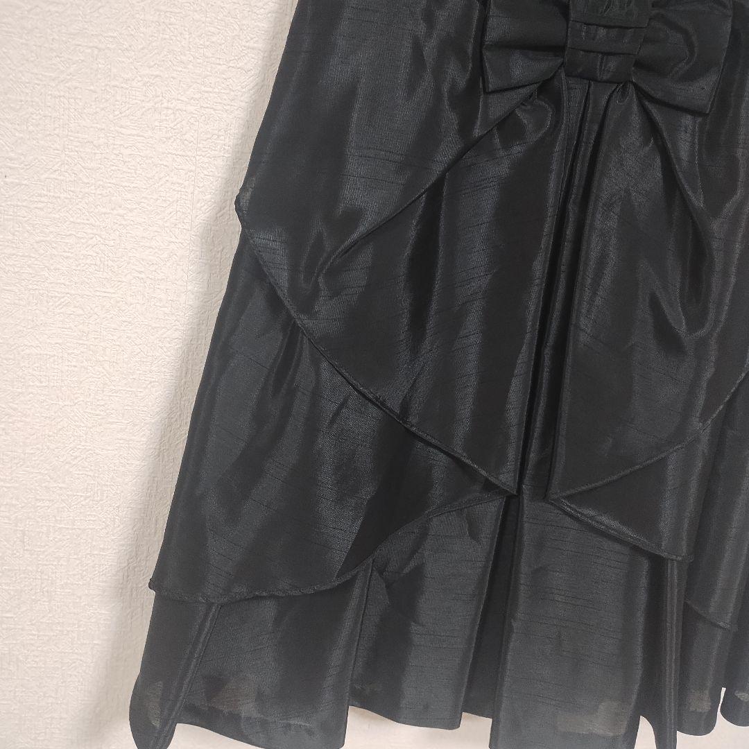 LAISSE PASSE レッセパッセ ブラックリボン付きミニドレス 38 3