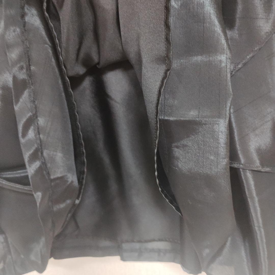 LAISSE PASSE レッセパッセ ブラックリボン付きミニドレス 38 4