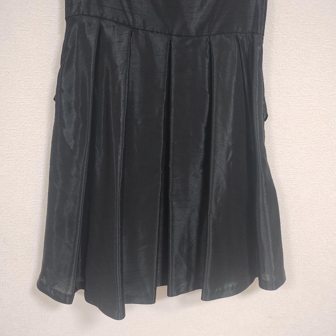 LAISSE PASSE レッセパッセ ブラックリボン付きミニドレス 38 8