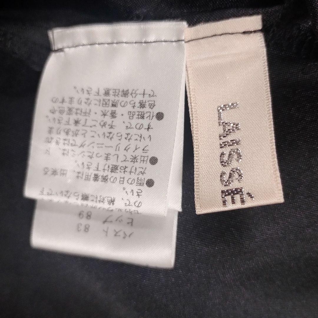 LAISSE PASSE レッセパッセ ブラックリボン付きミニドレス 38 9