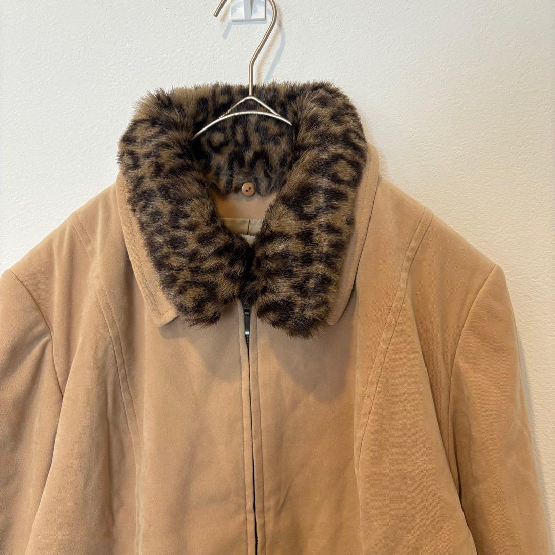 ジェラールダレル コート ジャケット　ファー襟 豹柄　レオパード　ベージュ 9 2