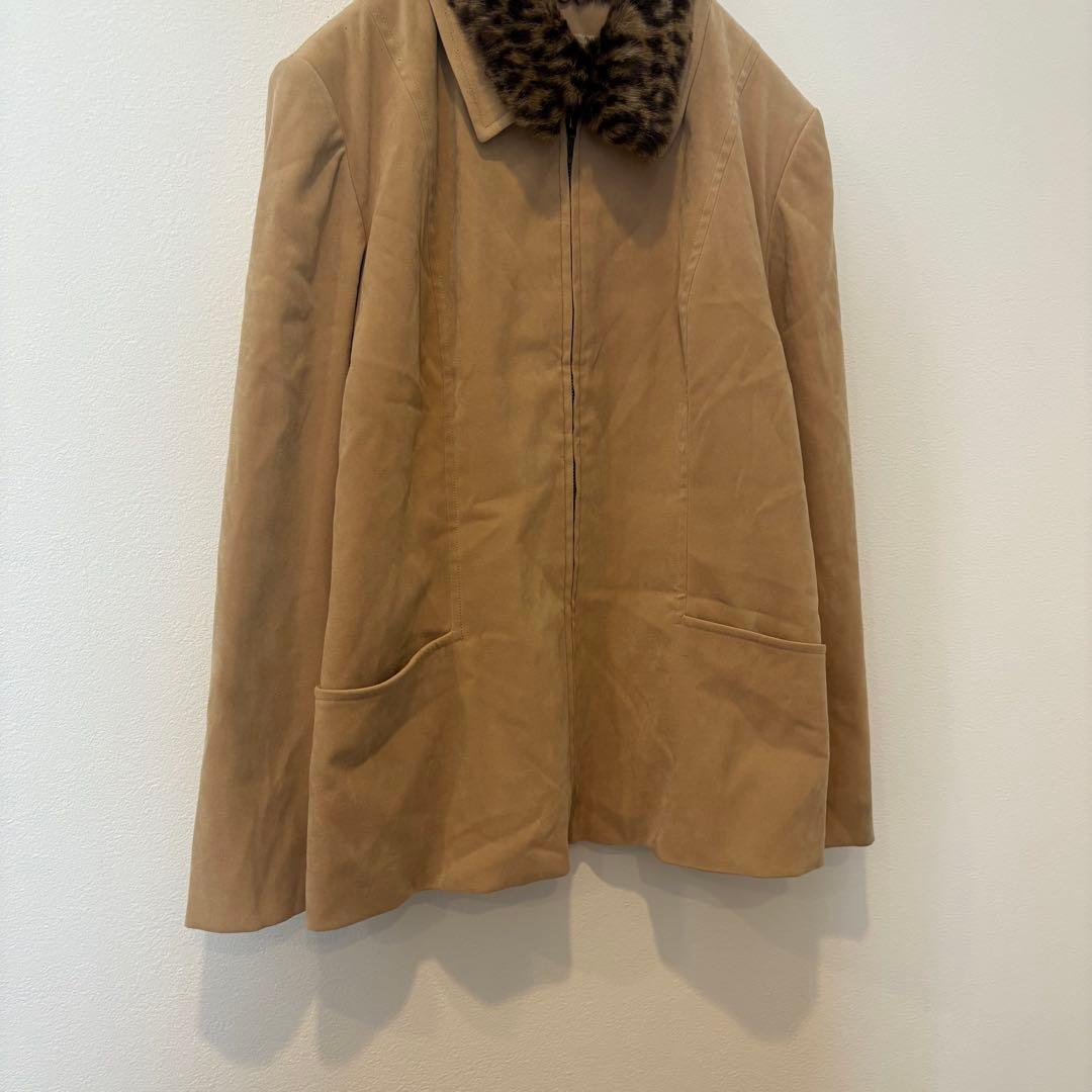 ジェラールダレル コート ジャケット　ファー襟 豹柄　レオパード　ベージュ 9 3