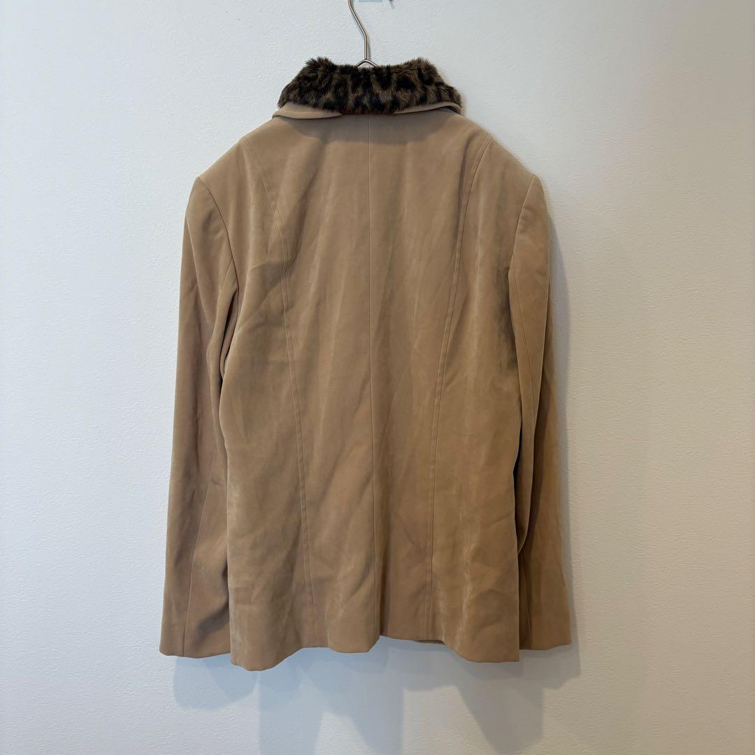 ジェラールダレル コート ジャケット　ファー襟 豹柄　レオパード　ベージュ 9 5