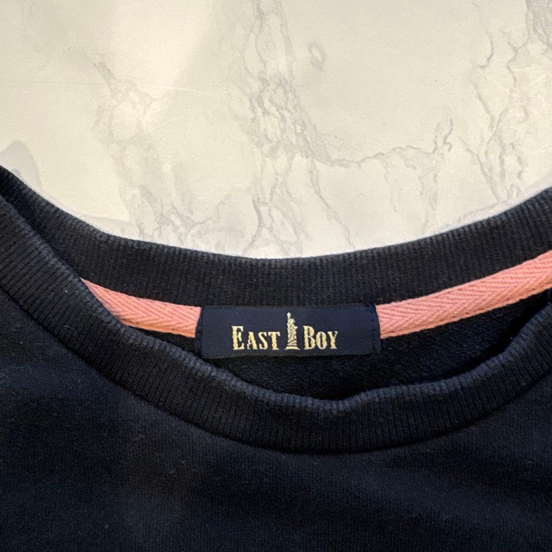 イーストボーイ スウェット トレーナー ロゴ プリント 紺色　ネイビー　M 6