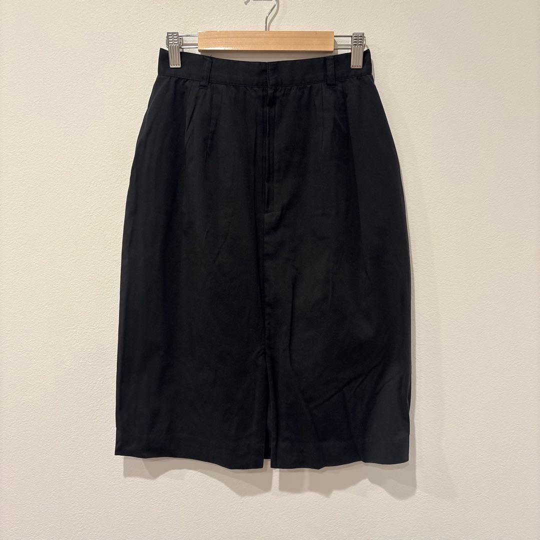 ナチュラルビューティーベーシック タイトスカート ひざ丈 黒　ブラック S 無地 3