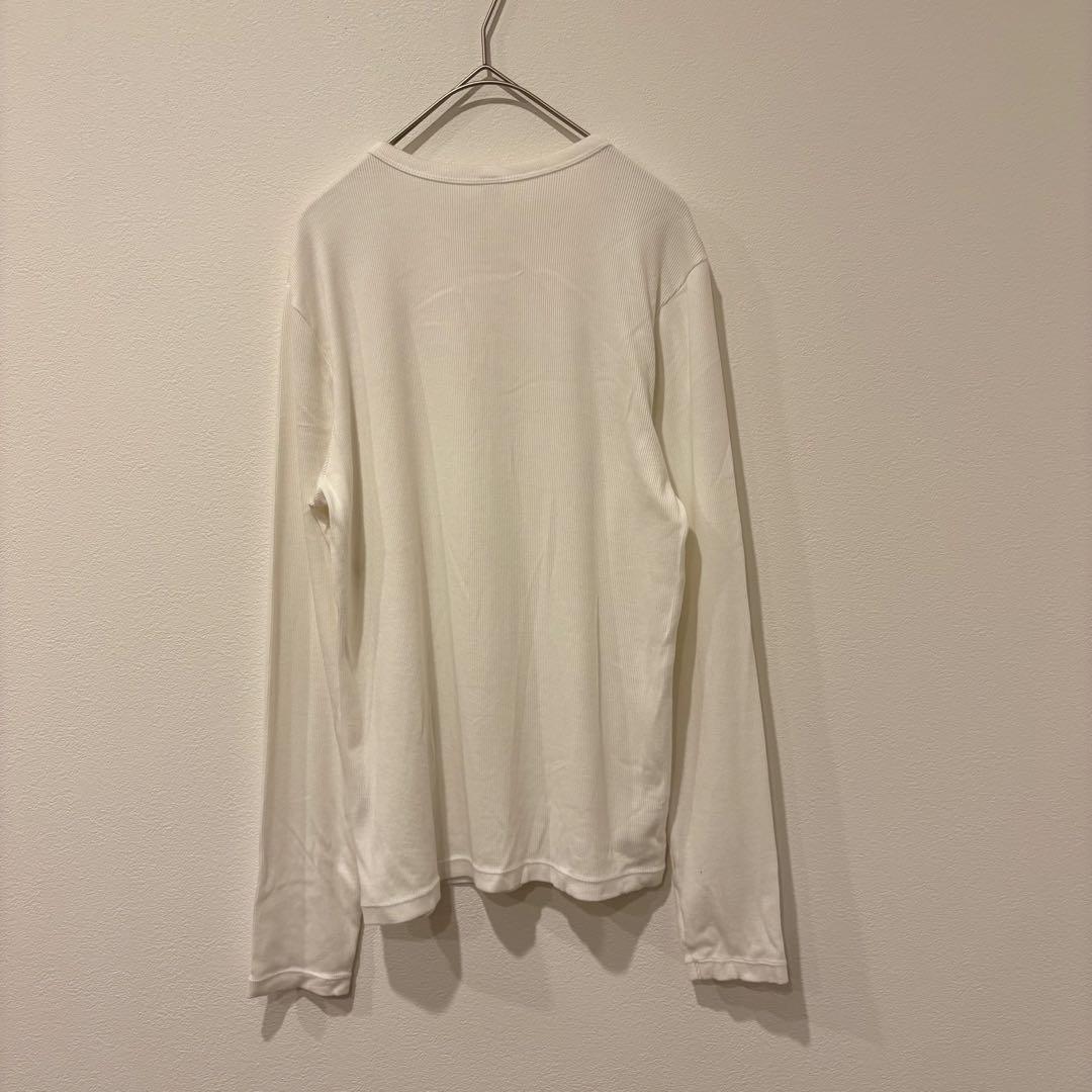 ユニクロ 長袖カットソー　白 ホワイト　L シンプル 無地　レディース 6
