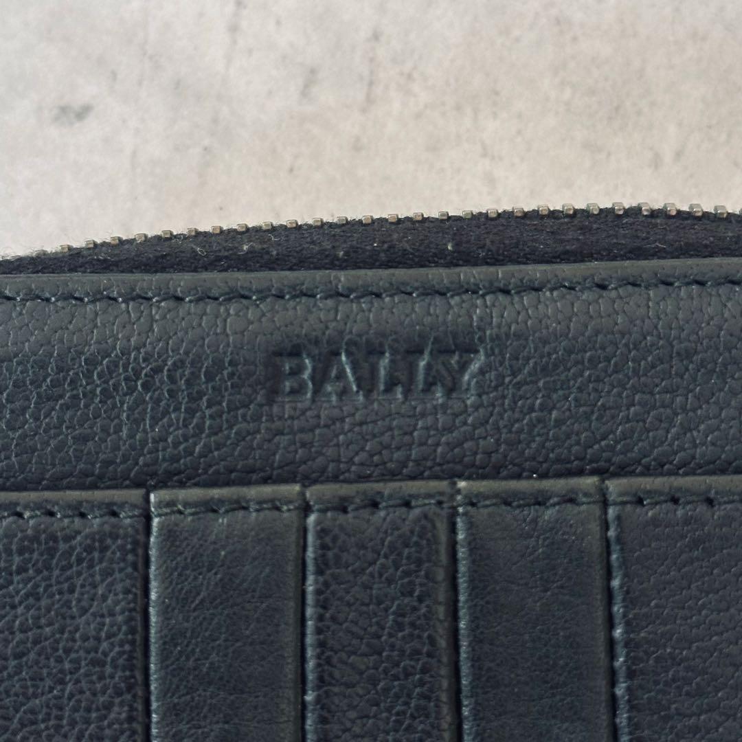 BALLY オールレザー 本革 ラウンドジップ コインケース 小銭入れ 黒 12