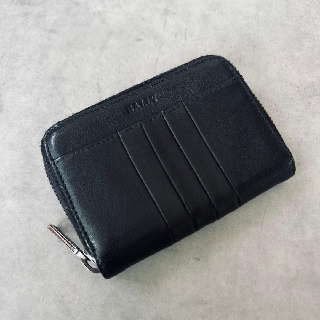 BALLY オールレザー 本革 ラウンドジップ コインケース 小銭入れ 黒 3