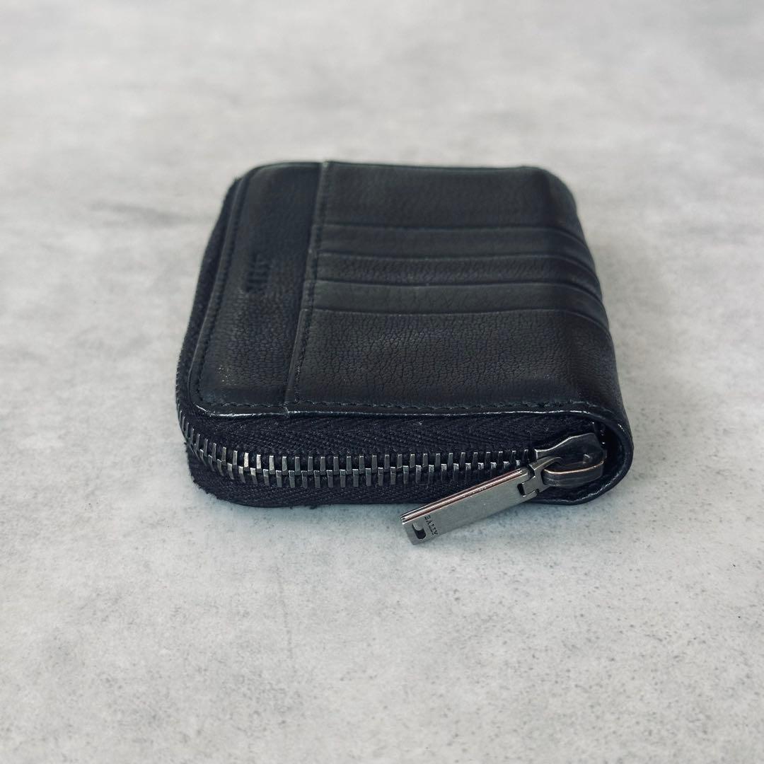 BALLY オールレザー 本革 ラウンドジップ コインケース 小銭入れ 黒 6