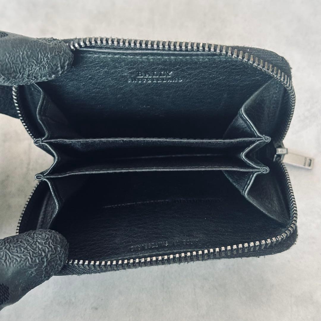 BALLY オールレザー 本革 ラウンドジップ コインケース 小銭入れ 黒 9