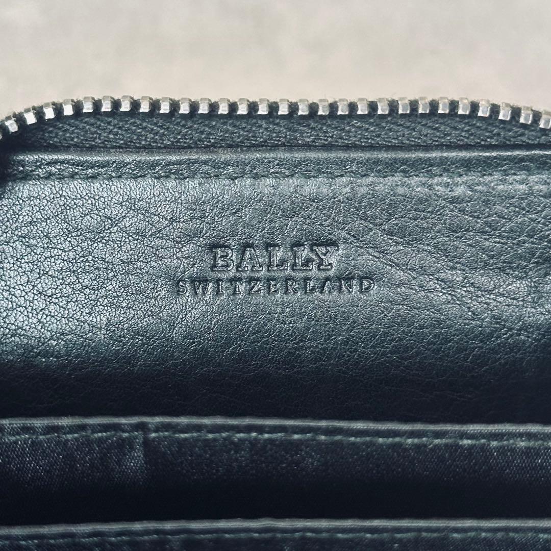 BALLY オールレザー 本革 ラウンドジップ コインケース 小銭入れ 黒 10
