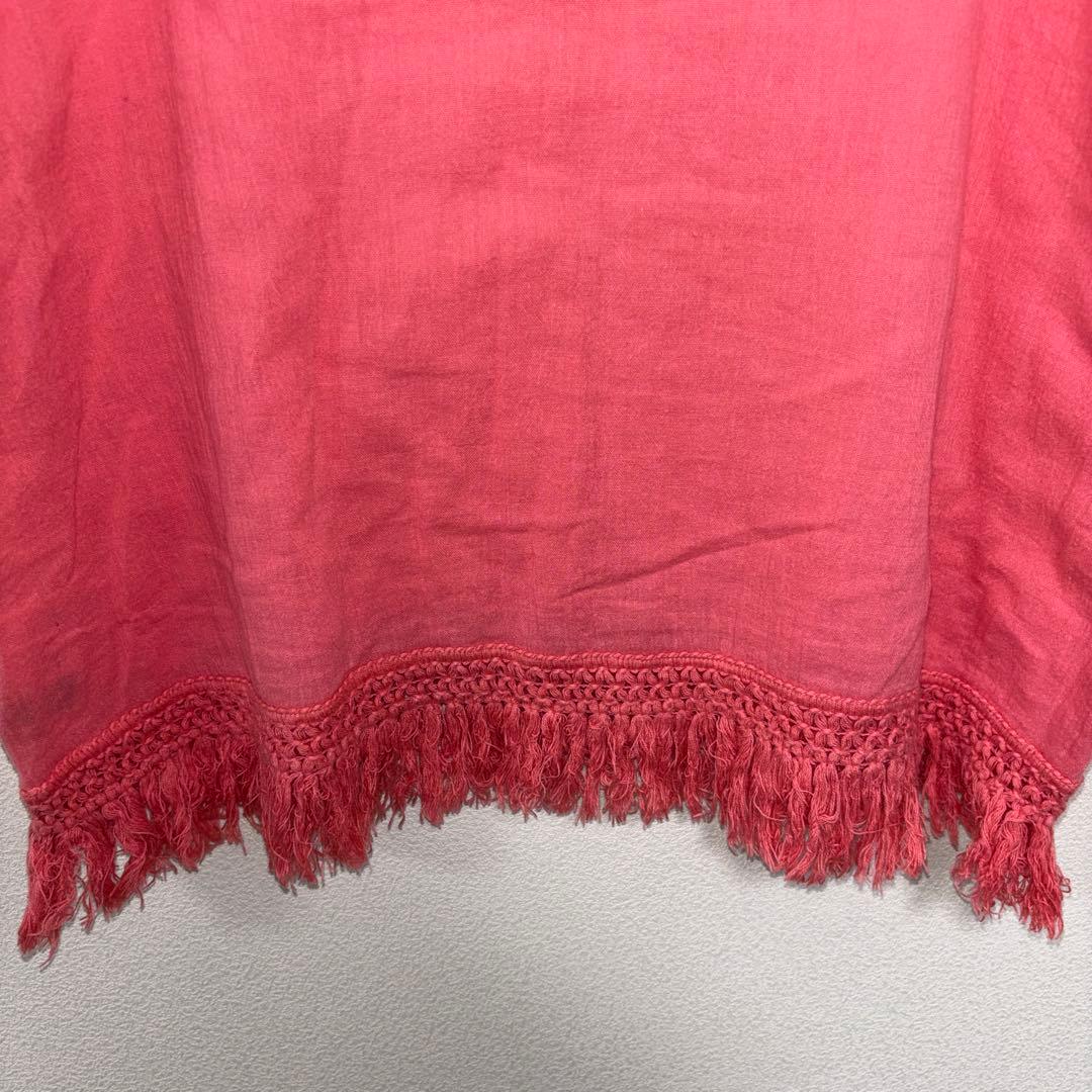 CECIL Mc BEE オフショルダー フリンジチュニック M ピンクd778 15