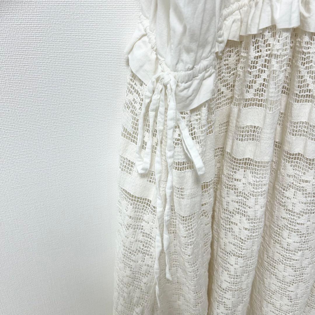 todayful チャーチレースドレス　ワンピース　ホワイト　36 5