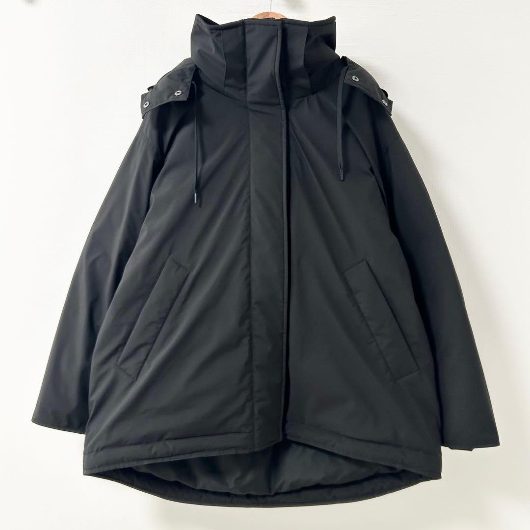 2025AW✨スピックアンドスパン　2WAY撥水ダウンハーフコート　ブラック