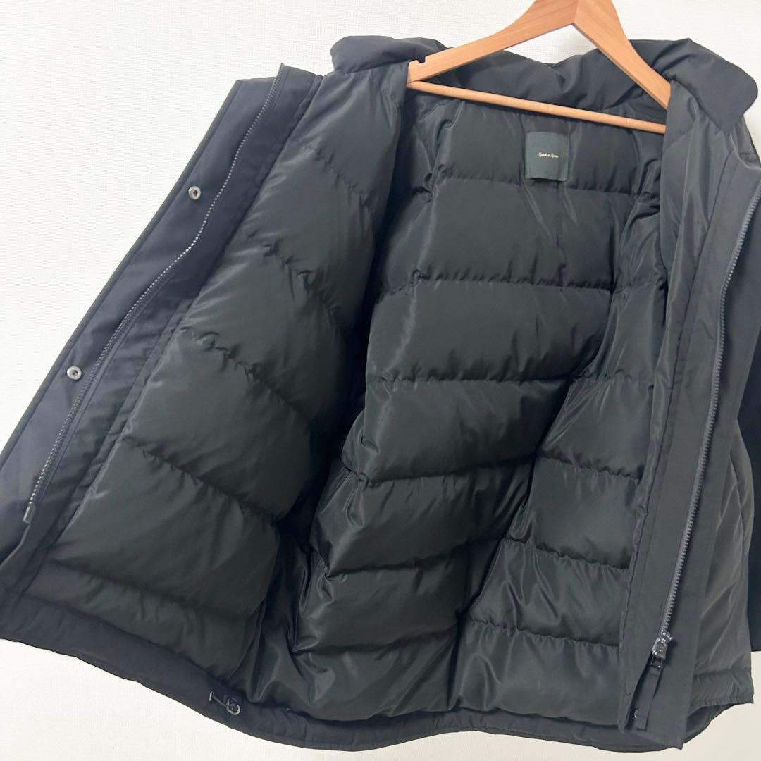 2025AW✨スピックアンドスパン　2WAY撥水ダウンハーフコート　ブラック 4