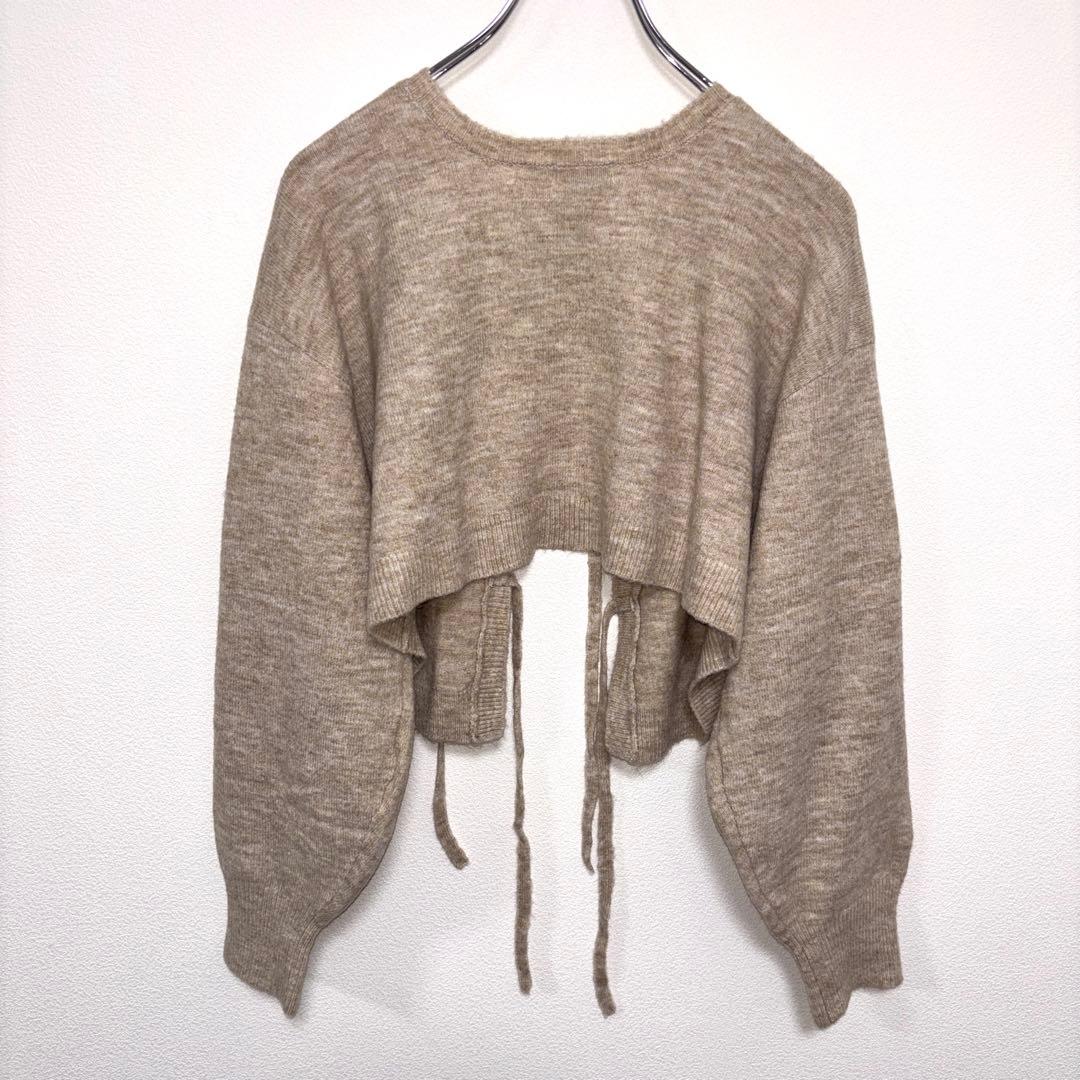 efforiaベージュ ショート丈カーディガン Mしまむらd663 13