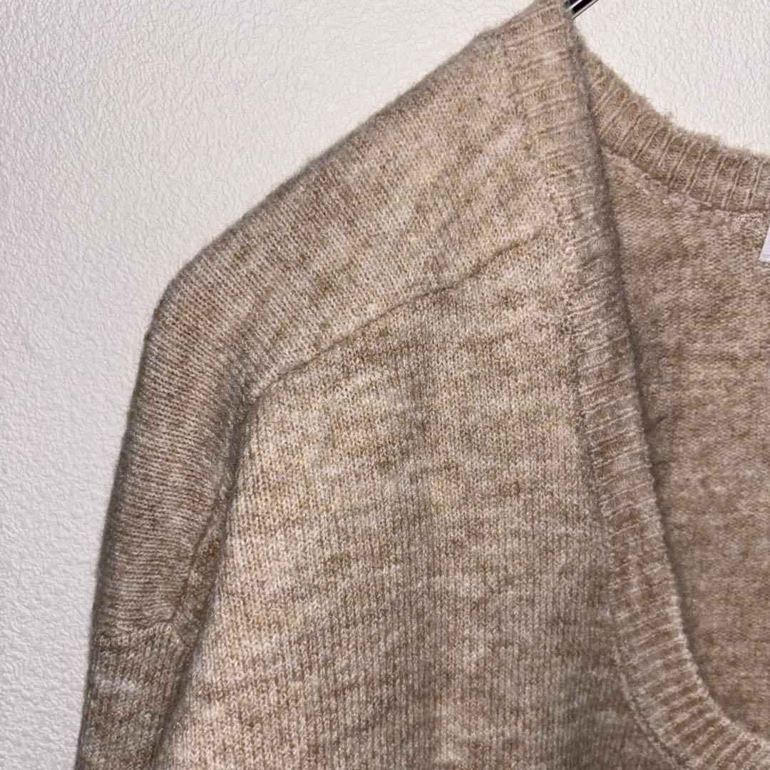 efforiaベージュ ショート丈カーディガン Mしまむらd663 4
