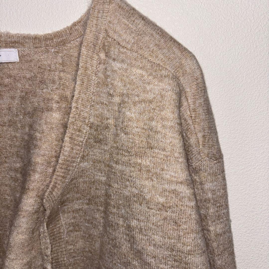 efforiaベージュ ショート丈カーディガン Mしまむらd663 7