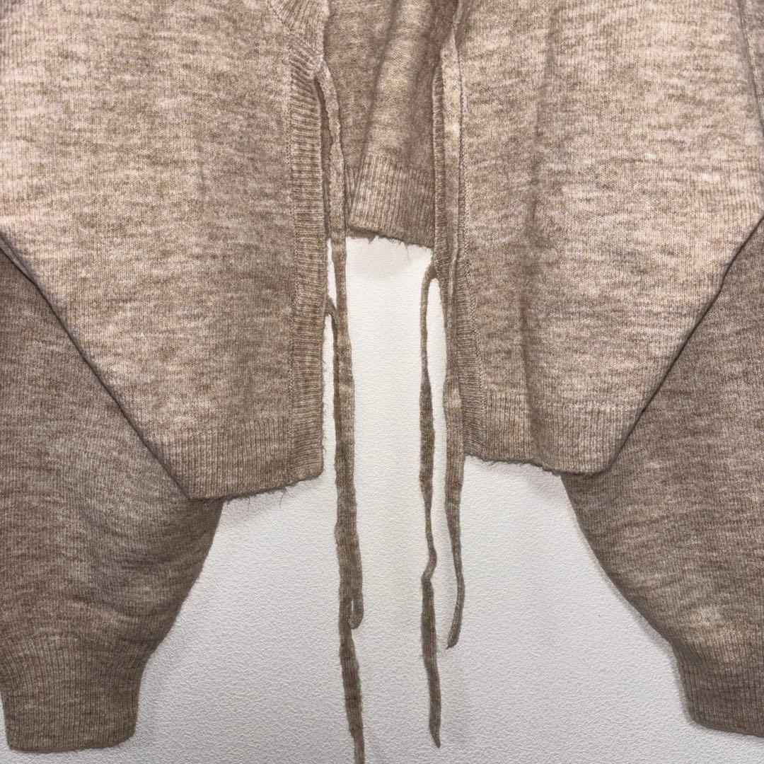 efforiaベージュ ショート丈カーディガン Mしまむらd663 10