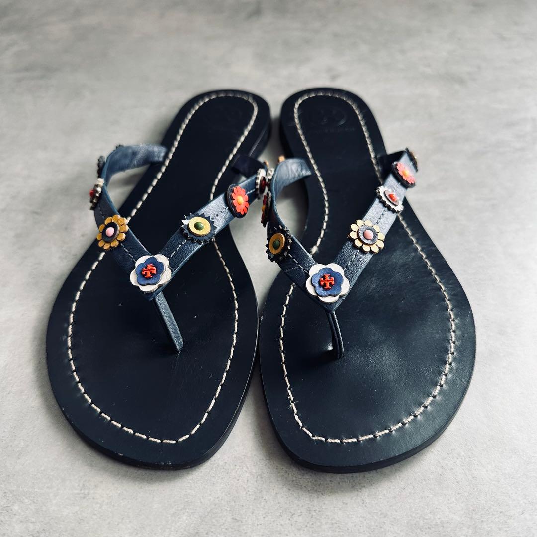 Tory Burch Marguerite Terra フラットトングサンダル 3