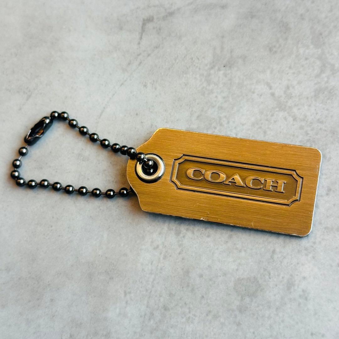 OLD COACH Bronze metal hangtag charm 2