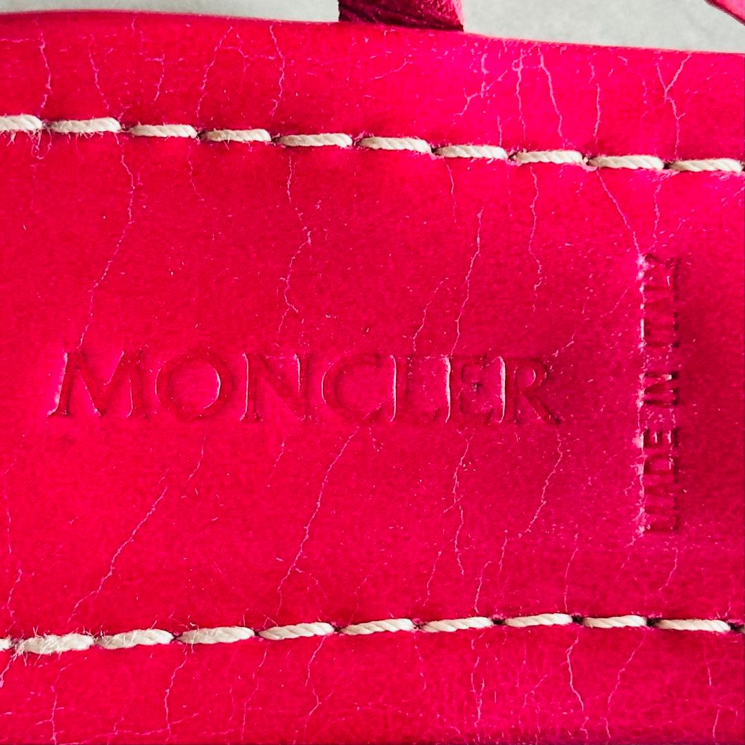 MONCLER エンボスロゴ　レザー　トングサンダル　アンクルストラップ　赤 9
