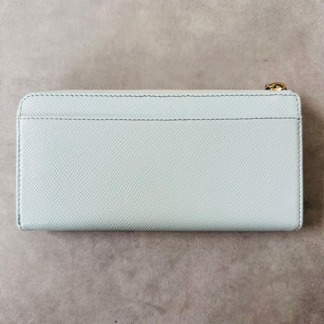 Samantha Thavasa リボン L字ファスナー 長財布 ライトブルー 2