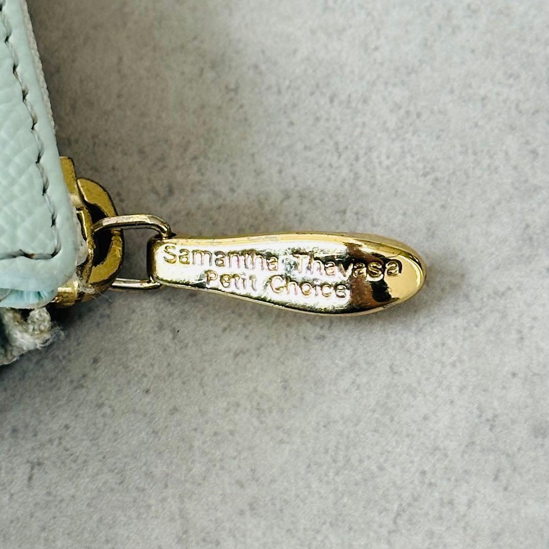 Samantha Thavasa リボン L字ファスナー 長財布 ライトブルー 14