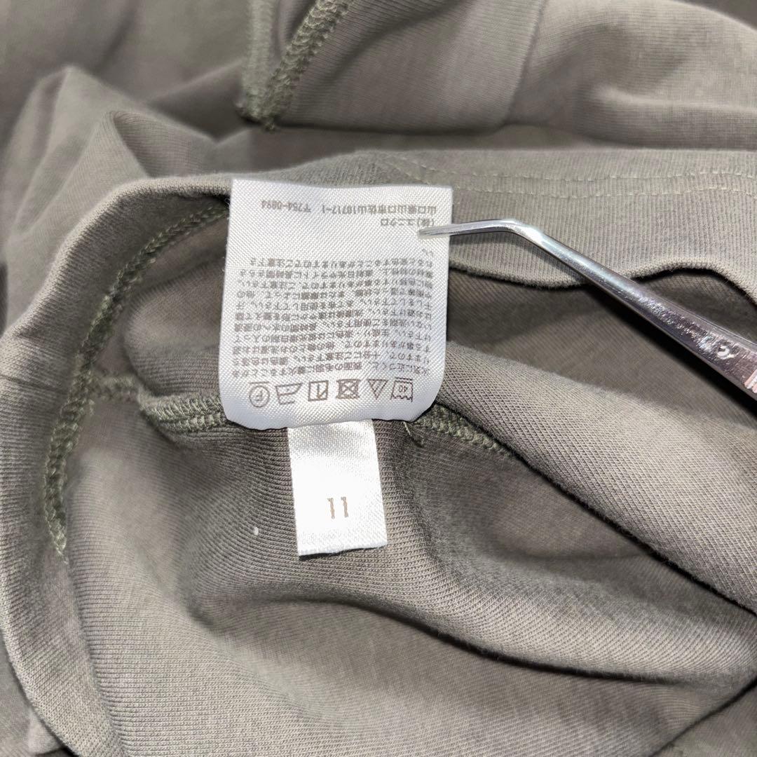 UNIQLO モックネック L カーキプルオーバーメンズロンT d746 14