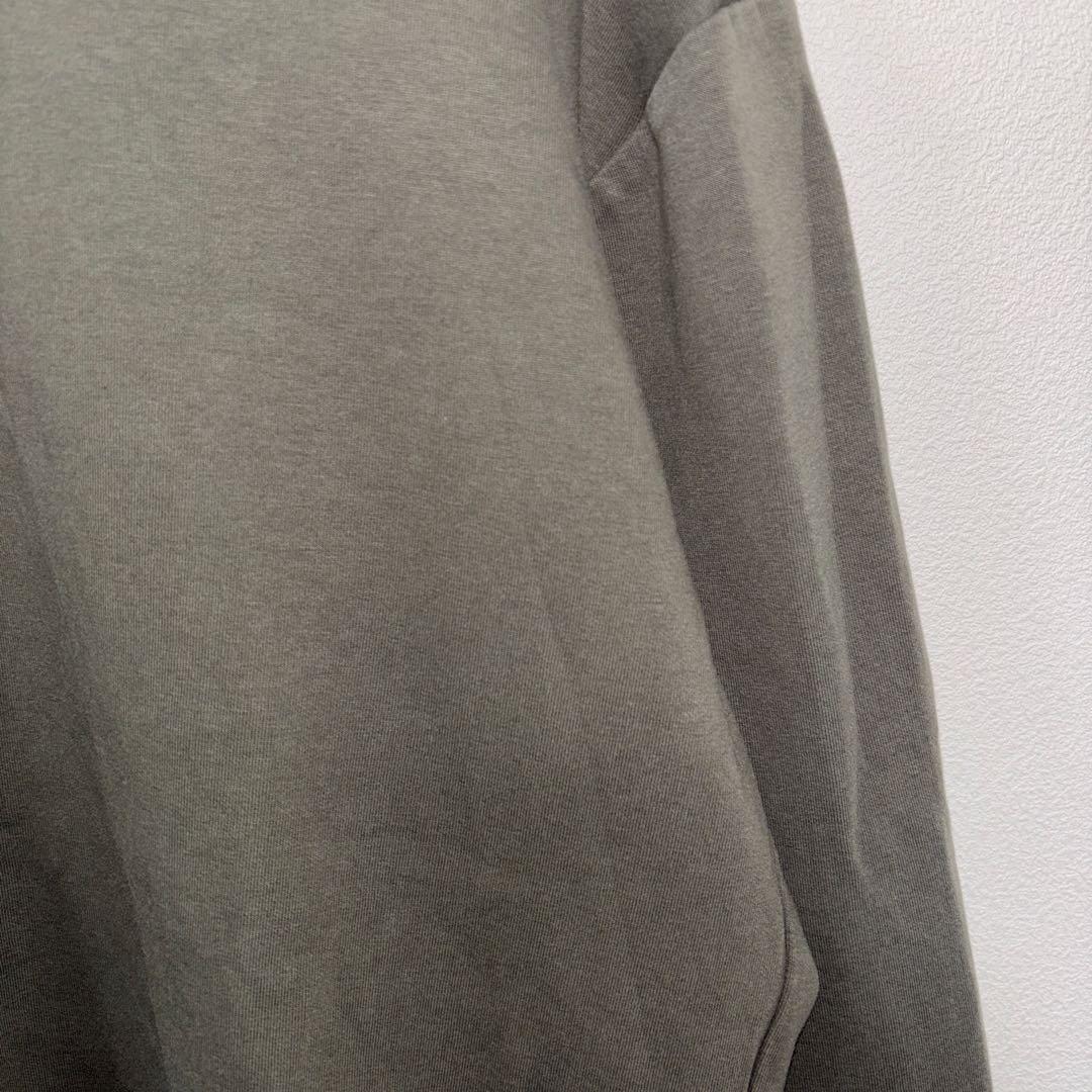 UNIQLO モックネック L カーキプルオーバーメンズロンT d746 8