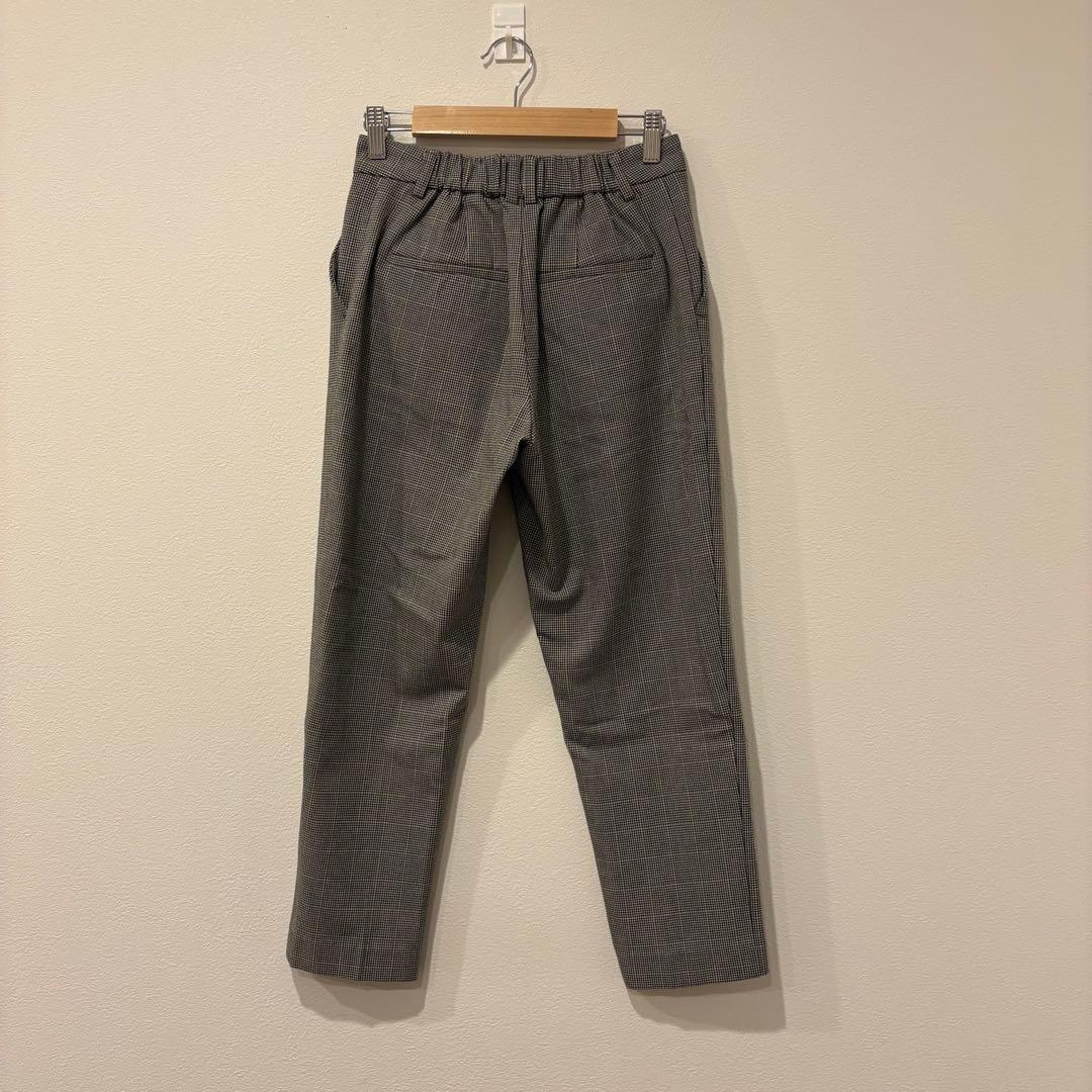 ロペピクニック テーパードパンツ 千鳥格子 グレー 36 きれいめ スラックス 4