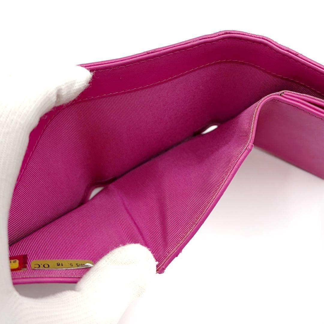 美品✨ シャネル マトラッセ キャビアスキンコンパクトウォレット 5