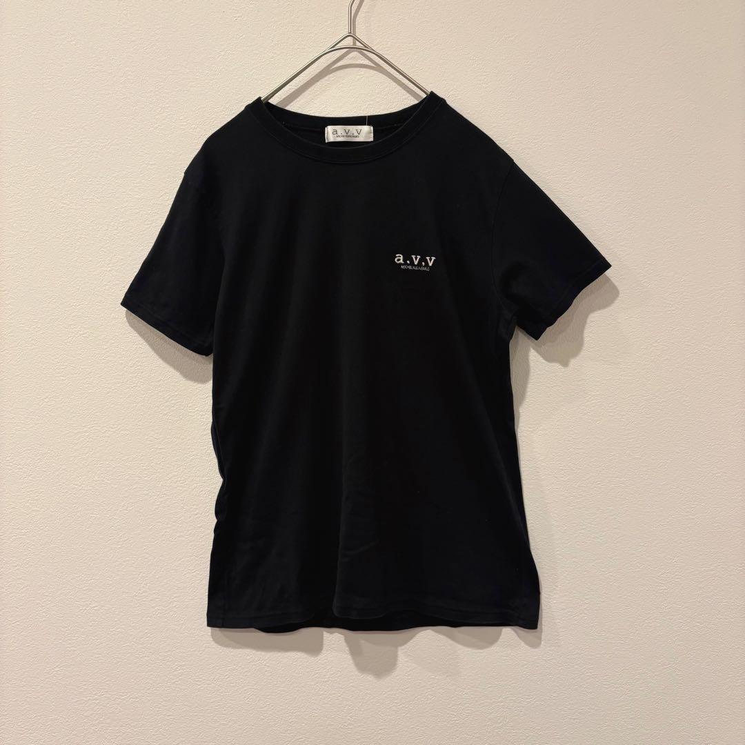美品✨　a.v.v 半袖 Tシャツ ロゴ刺繍 ブラック 黒　S コットン100％