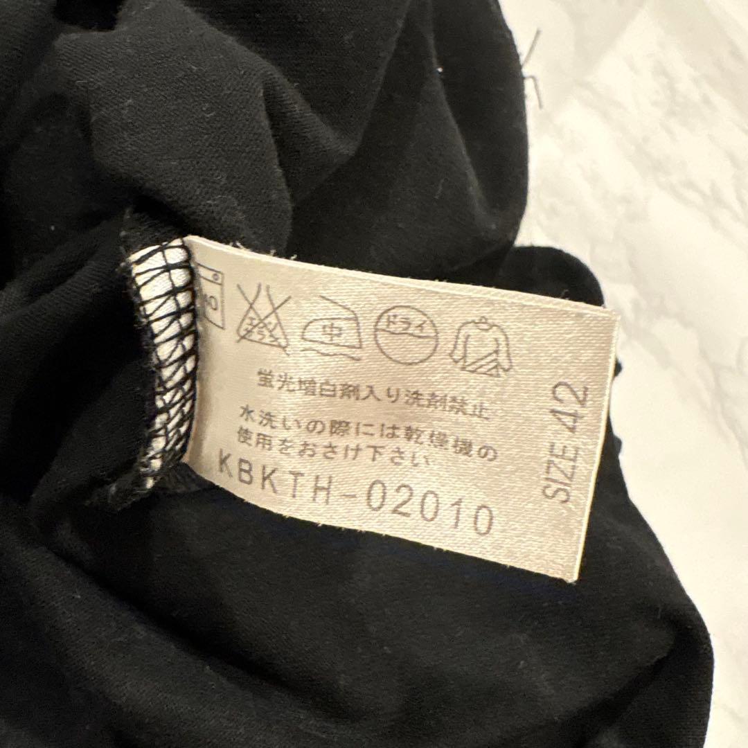 美品✨　a.v.v 半袖 Tシャツ ロゴ刺繍 ブラック 黒　S コットン100％ 7