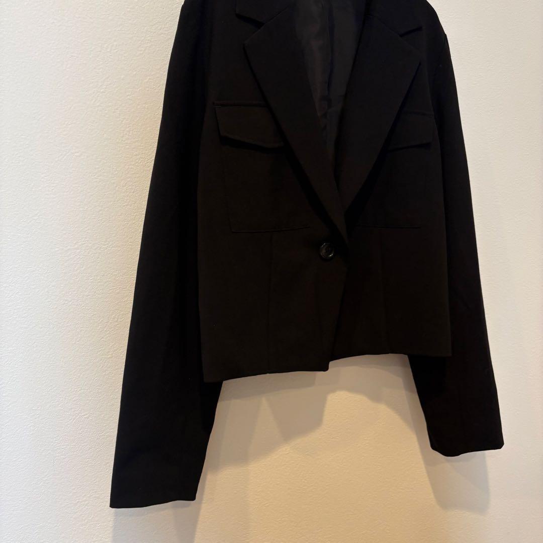 GU テーラードジャケット 黒 ブラック　M シンプル きれいめ　オフィス 3