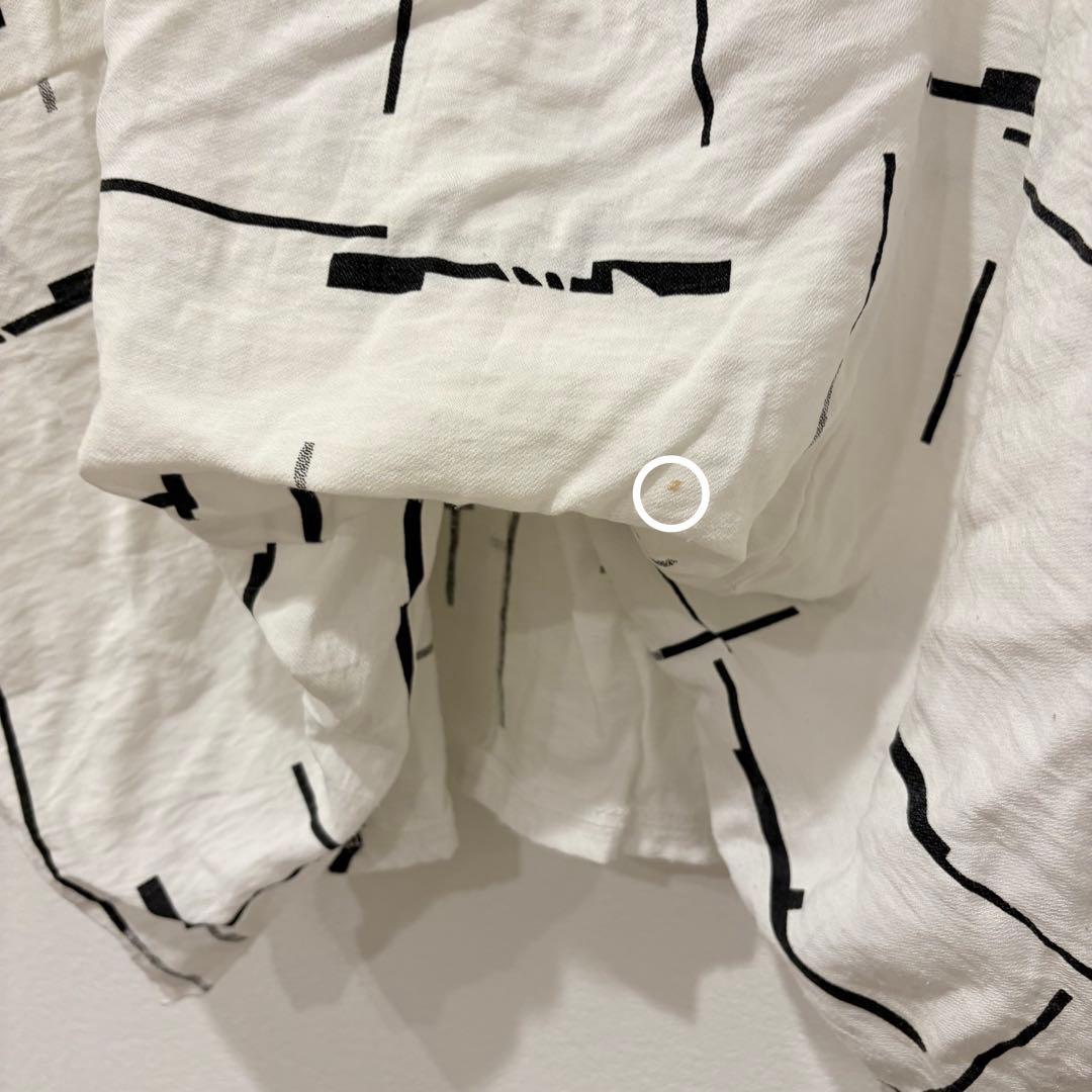 Bou Jeloud チュニック カットソー　幾何学柄 体型カバー 白 ホワイト 4