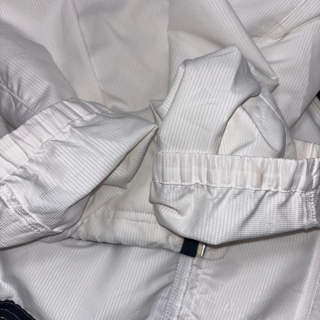 Champion XL ホワイトナイロンジャケットスポーツウェアd684 16