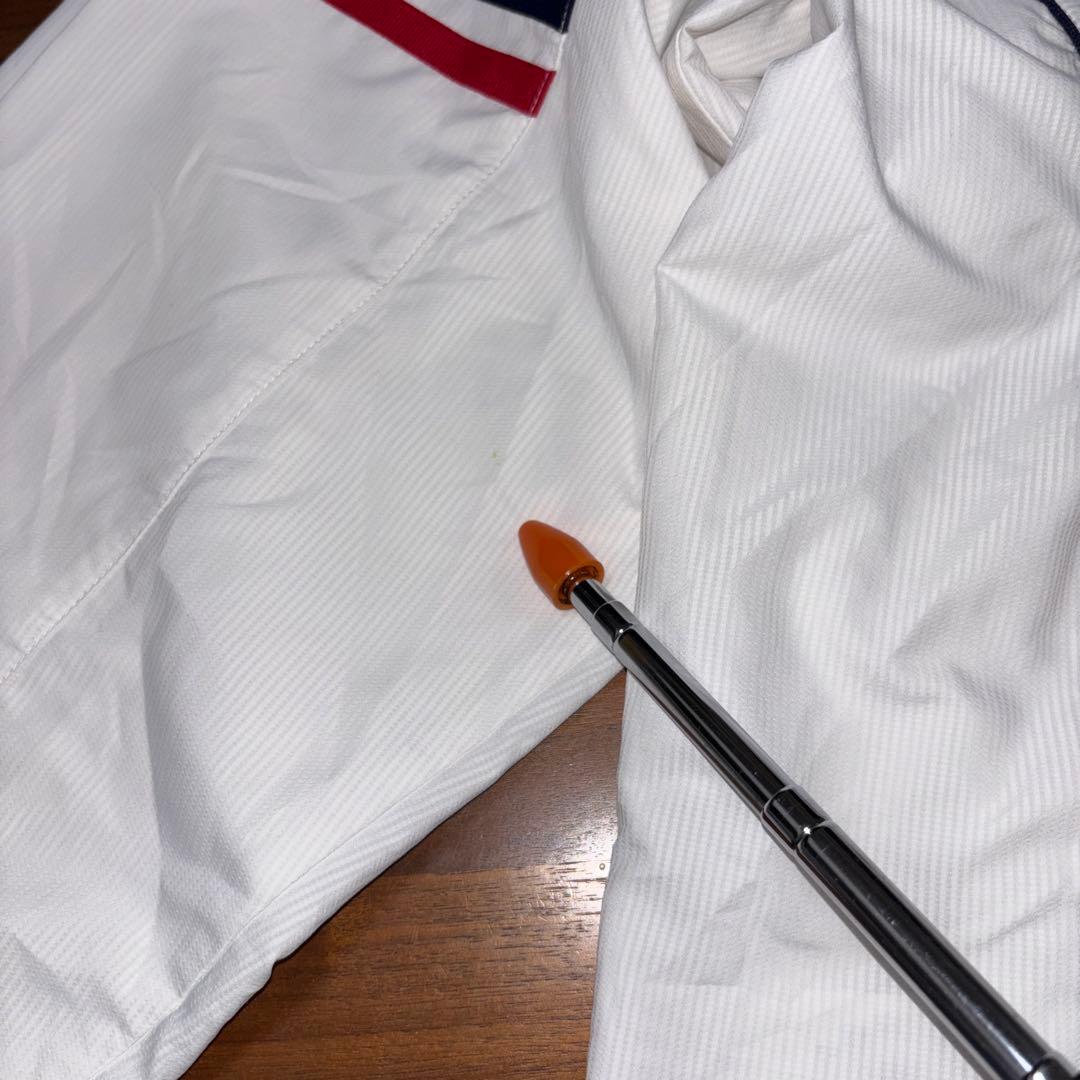 Champion XL ホワイトナイロンジャケットスポーツウェアd684 19