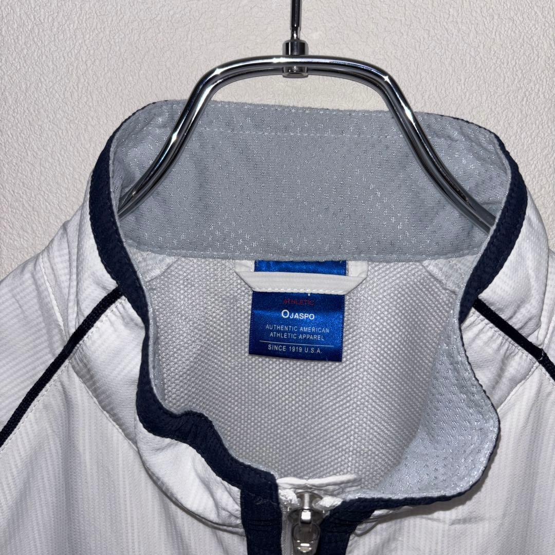 Champion XL ホワイトナイロンジャケットスポーツウェアd684 3